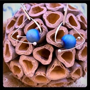 Closet Closing! Iridescent Stone & Copper Earrings